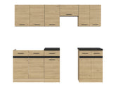 Junona Line kjøkkensett - Bernstein Eik - 230 cm